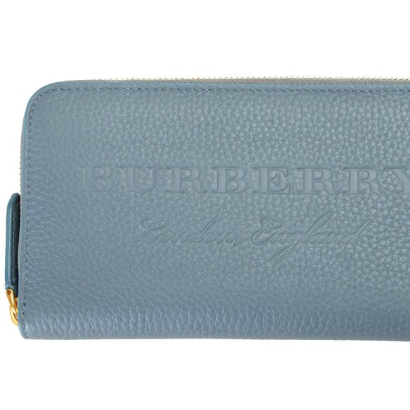 Burberry Women's Blue Textured Leather Wallet - Picture 1 of 5